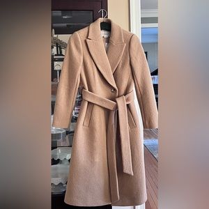 Club Monaco Italian Wool Tan Long Coat
